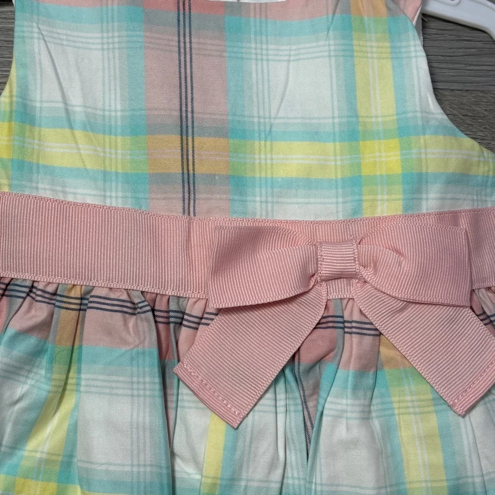 Carter's Easter Pastel Plaid Dress with‎ Bloomers - size 3 Months NEW